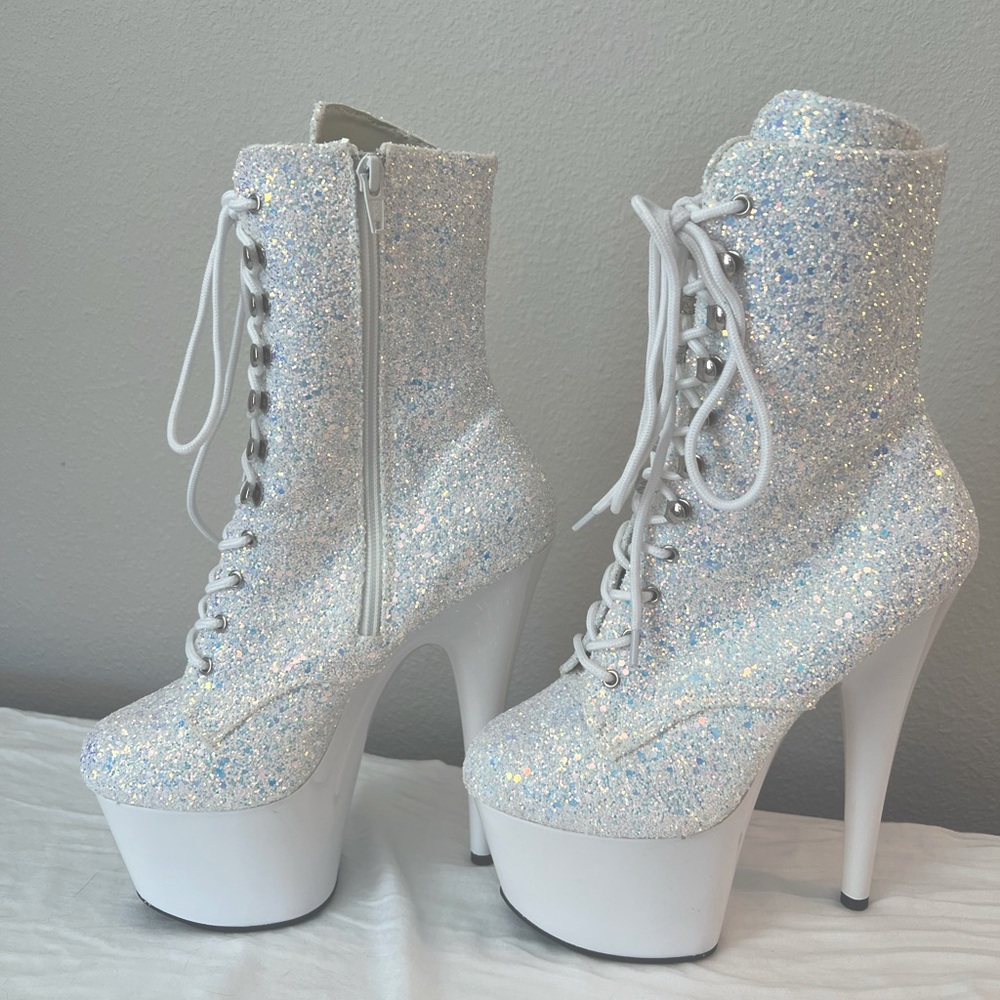 6” glitter platform sparkle boot